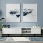 Meuble TV bas Glenwillow Home Atlas 78 x 20, style moderne du milieu du siècle