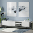 Meuble TV bas Glenwillow Home Atlas 78 x 20, style moderne du milieu du siècle