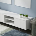 Meuble TV bas Glenwillow Home Atlas 78 x 20, style moderne du milieu du siècle