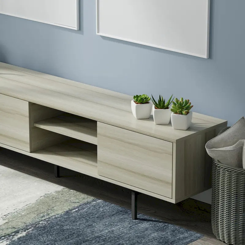 Meuble TV bas Glenwillow Home Atlas 78 x 20, style moderne du milieu du siècle