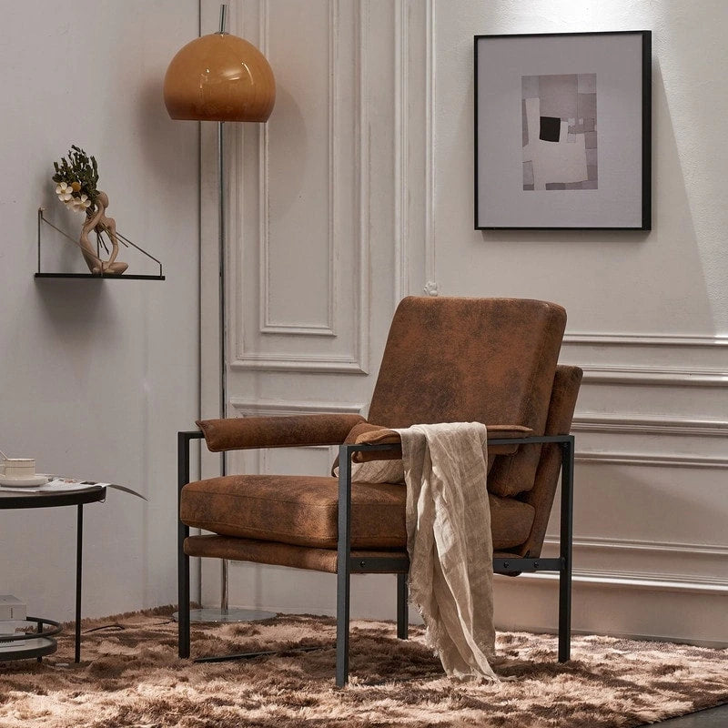 Fauteuil de loisirs moderne à cadre en fer simple