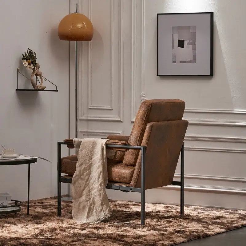 Fauteuil de loisirs moderne à cadre en fer simple