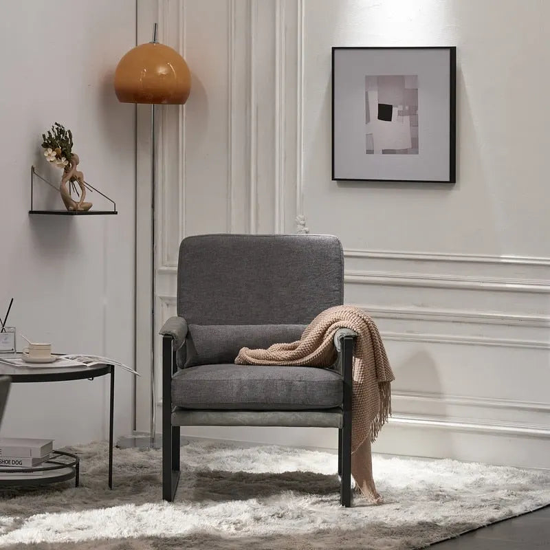 Fauteuil de loisirs moderne à cadre en fer simple