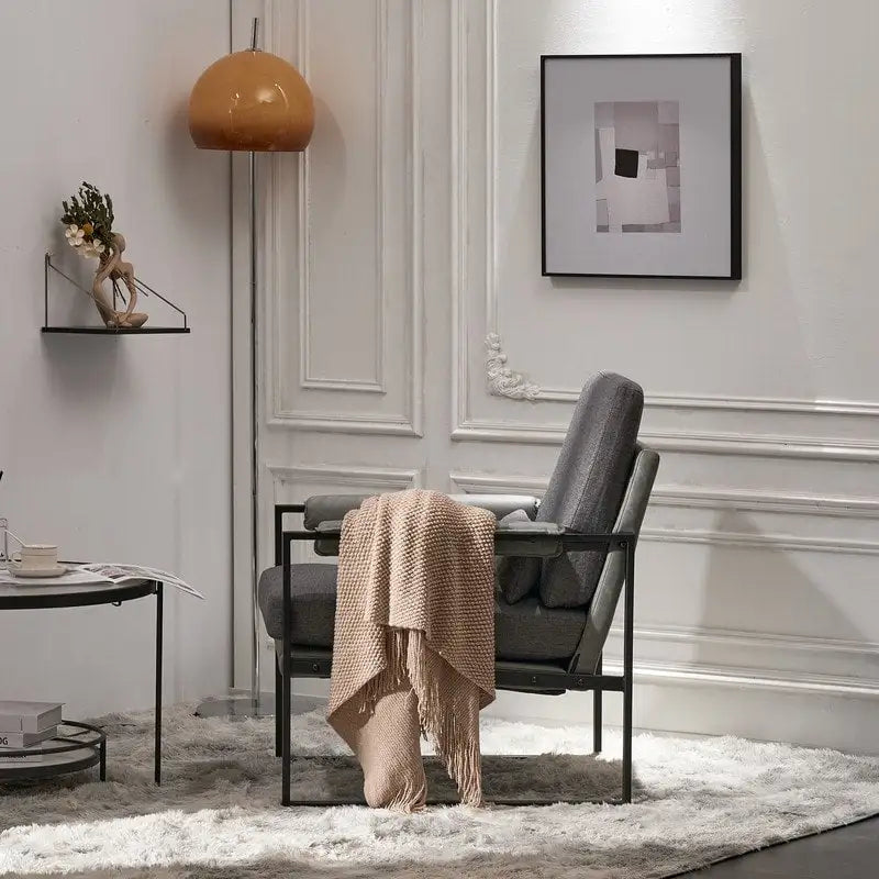 Fauteuil de loisirs moderne à cadre en fer simple
