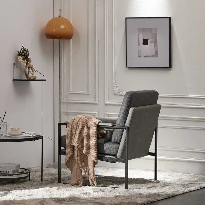 Fauteuil de loisirs moderne à cadre en fer simple