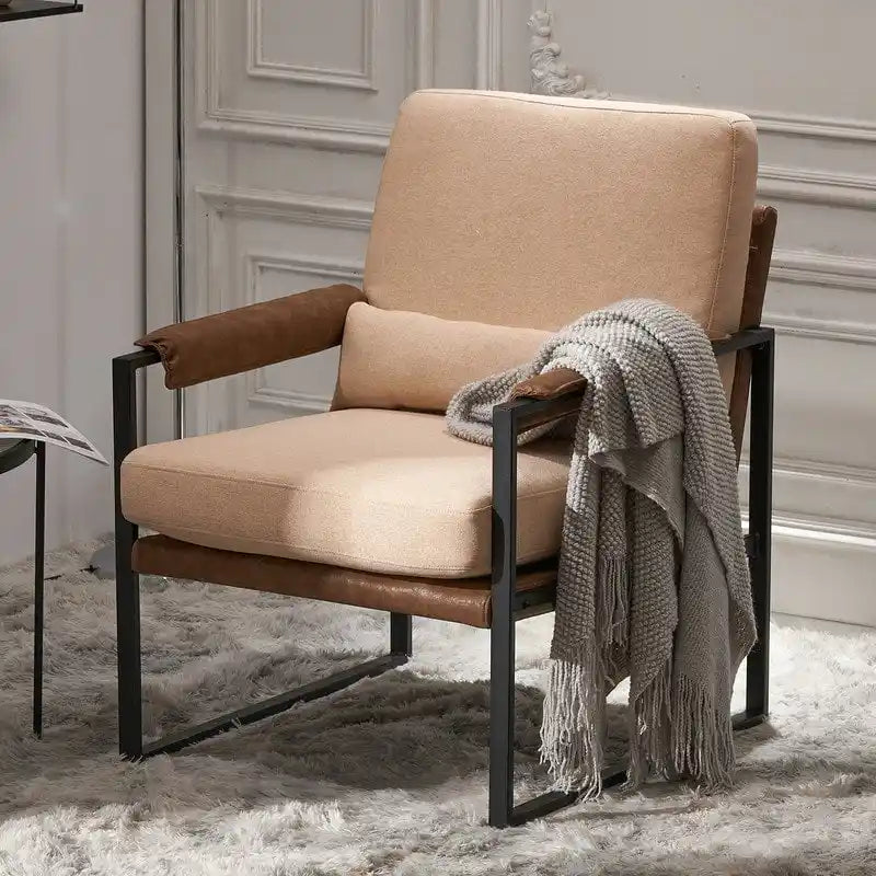 Fauteuil de loisirs moderne à cadre en fer simple