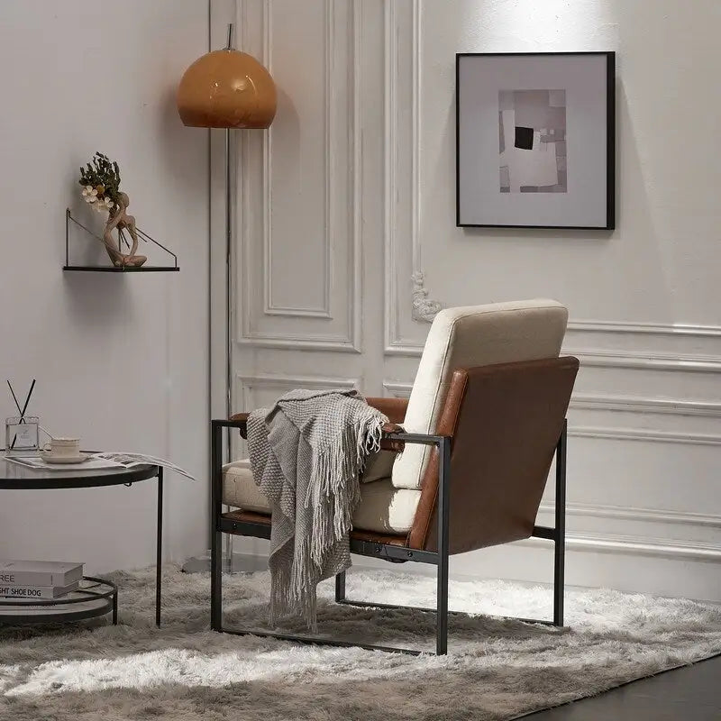 Fauteuil de loisirs moderne à cadre en fer simple