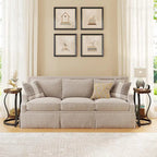 Table d'appoint demi-ronde, table de chevet demi-lune en bois à 2 niveaux, petite table d'appoint semi-circulaire