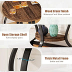 Table d'appoint demi-ronde, table de chevet demi-lune en bois à 2 niveaux, petite table d'appoint semi-circulaire