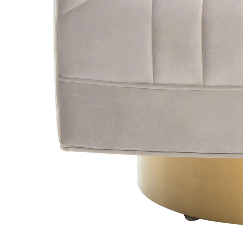 Fauteuil pivotant capitonné Matejka de SAFAVIEH Couture - 71 cm (L) x 79 cm (l) x 76 cm (H)