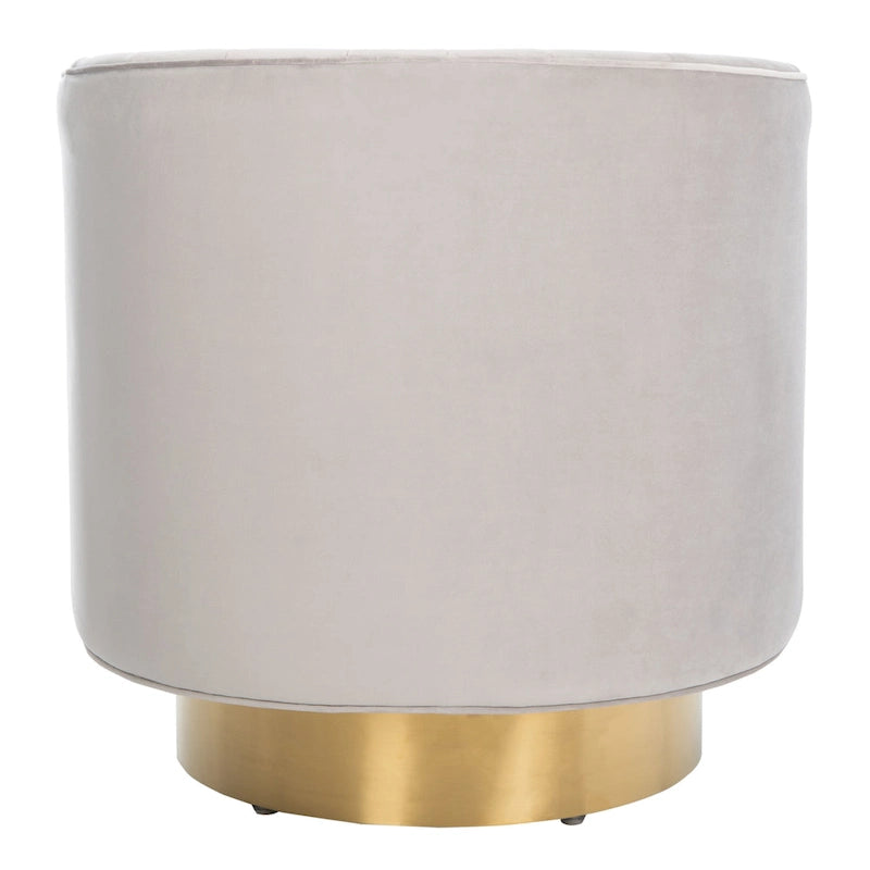 Fauteuil pivotant capitonné Matejka de SAFAVIEH Couture - 71 cm (L) x 79 cm (l) x 76 cm (H)