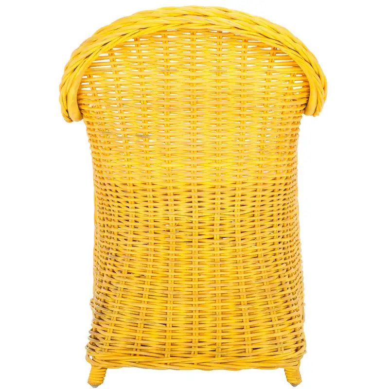 Fauteuil club SAFAVIEH Sinja en rotin jaune - 61 x 66 x 89 cm (24 x 26 x 35 po)