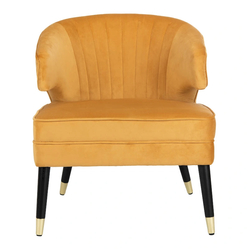 Fauteuil d'appoint à oreilles en velours Amalia de SAFAVIEH - 68 x 71 x 81 cm (26,8 x 28 x 31,9 po) - 69 x 71 x 81 cm (27 x 28 x 32 po)