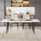 Grande table à manger de 70,8 pouces pour 6 à 8 personnes