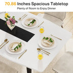 Grande table à manger de 70,8 pouces pour 6 à 8 personnes