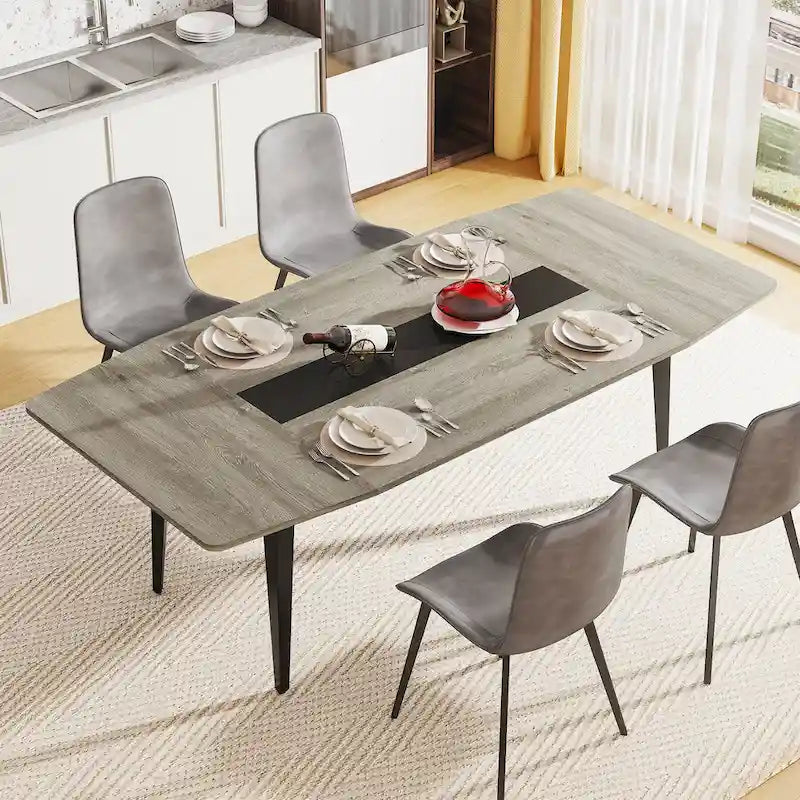 Grande table à manger de 70,8 pouces pour 6 à 8 personnes