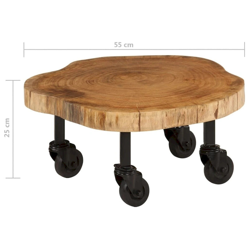 Table basse vidaXL en bois massif d'acacia 23,6 x 21,7 x 9,8