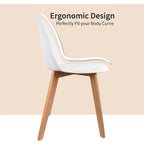 Ensemble de 2 chaises de salle à manger en plastique imitation bois pour événements, cuisine, bureau, jardin, terrasse, café