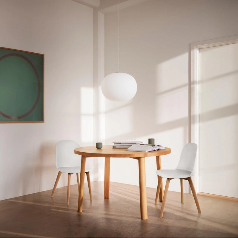 Ensemble de 2 chaises de salle à manger en plastique imitation bois pour événements, cuisine, bureau, jardin, terrasse, café