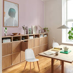 Ensemble de 2 chaises de salle à manger en plastique imitation bois pour événements, cuisine, bureau, jardin, terrasse, café