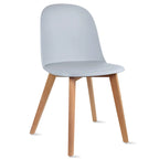 Ensemble de 2 chaises de salle à manger en plastique imitation bois pour événements, cuisine, bureau, jardin, terrasse, café