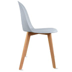 Ensemble de 2 chaises de salle à manger en plastique imitation bois pour événements, cuisine, bureau, jardin, terrasse, café