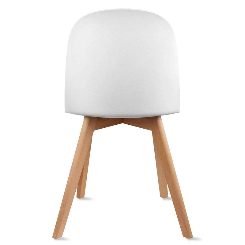 Ensemble de 2 chaises de salle à manger en plastique imitation bois pour événements, cuisine, bureau, jardin, terrasse, café