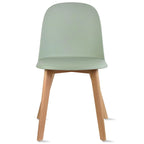 Ensemble de 2 chaises de salle à manger en plastique imitation bois pour événements, cuisine, bureau, jardin, terrasse, café