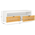 Meuble TV SAFAVIEH Kaitlyn à 2 tiroirs et 1 étagère (compatible avec les téléviseurs à écran plat jusqu'à 55 pouces) - 48 po L x 16 po P x 17 po H