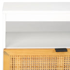 Meuble TV SAFAVIEH Kaitlyn à 2 tiroirs et 1 étagère (compatible avec les téléviseurs à écran plat jusqu'à 55 pouces) - 48 po L x 16 po P x 17 po H