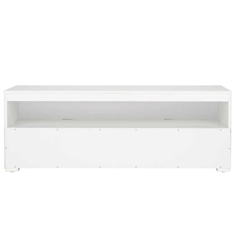 Meuble TV SAFAVIEH Kaitlyn à 2 tiroirs et 1 étagère (compatible avec les téléviseurs à écran plat jusqu'à 55 pouces) - 48 po L x 16 po P x 17 po H