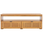 Meuble TV SAFAVIEH Kaitlyn à 2 tiroirs et 1 étagère (compatible avec les téléviseurs à écran plat jusqu'à 55 pouces) - 48 po L x 16 po P x 17 po H