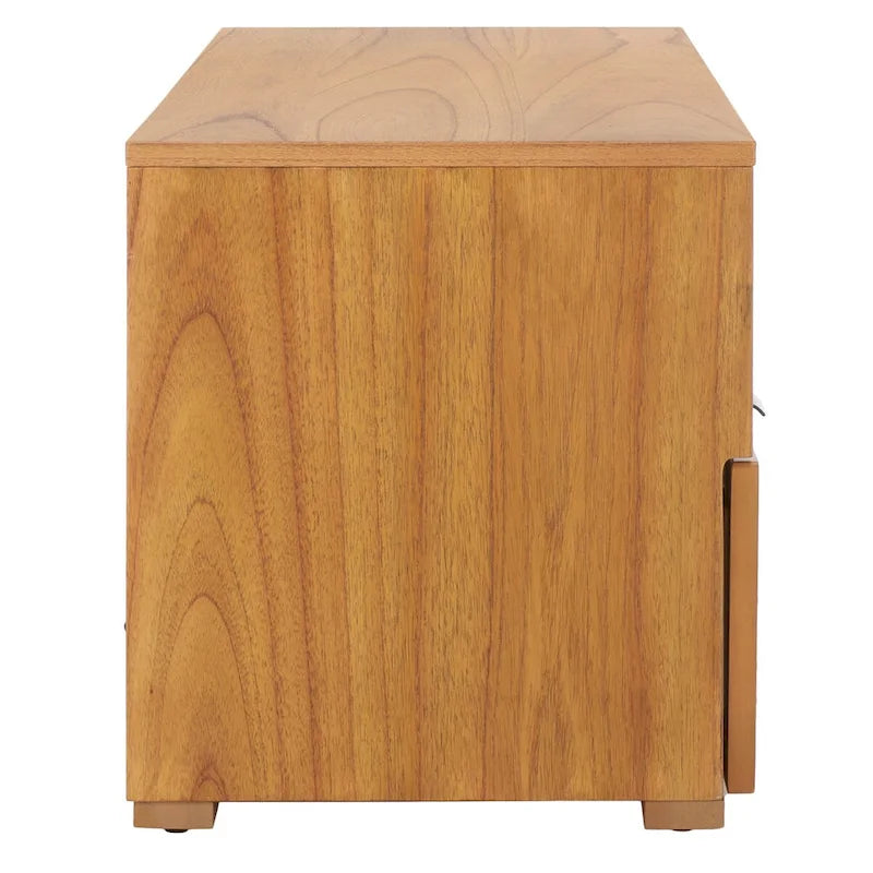 Meuble TV SAFAVIEH Kaitlyn à 2 tiroirs et 1 étagère (compatible avec les téléviseurs à écran plat jusqu'à 55 pouces) - 48 po L x 16 po P x 17 po H