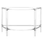 Console en acrylique Gunel de SAFAVIEH Couture - 120 cm (L) x 45 cm (l) x 73 cm (H)