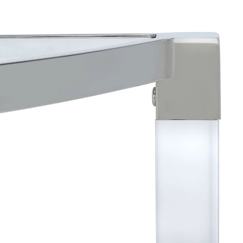 Console en acrylique Gunel de SAFAVIEH Couture - 120 cm (L) x 45 cm (l) x 73 cm (H)