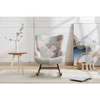 Fauteuil d'appoint patchwork moderne pour salon, chambre ou studio