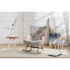 Fauteuil d'appoint patchwork moderne pour salon, chambre ou studio
