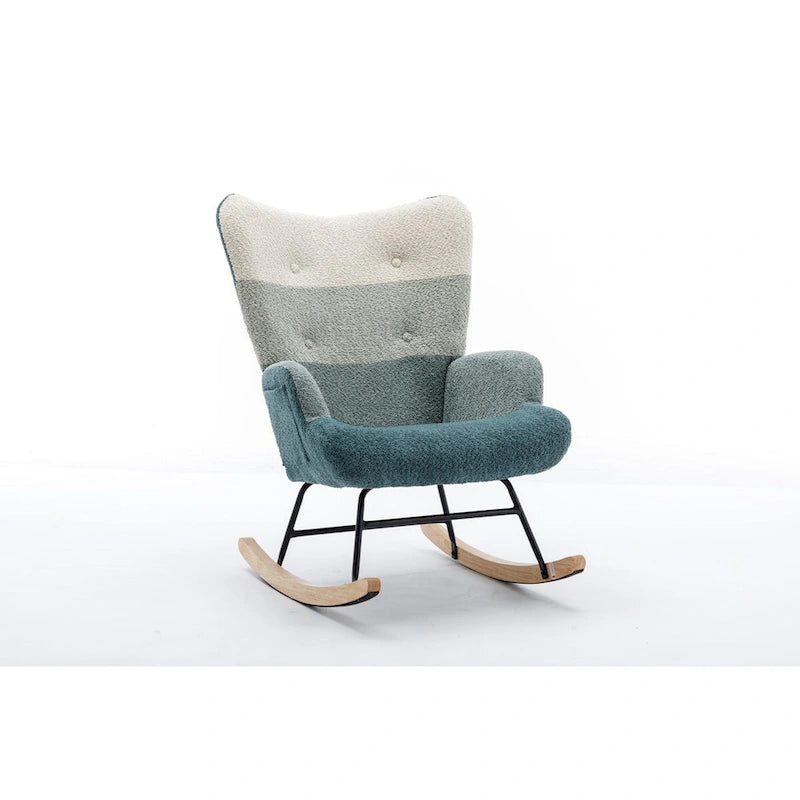 Fauteuil d'appoint patchwork moderne pour salon, chambre ou studio