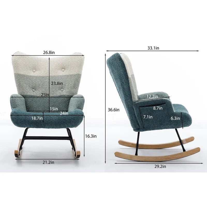Fauteuil d'appoint patchwork moderne pour salon, chambre ou studio