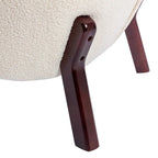 Fauteuil d'appoint, fauteuil sans accoudoirs rembourré en peau d'agneau sherpa, fauteuil de lecture moderne pour salon, avec pieds en bois