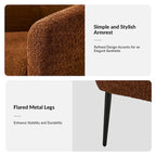 Fauteuil Hal Modern Boucle avec pieds en métal, lot de 2, par HULALA HOME