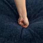 Canapé d'angle en chenille de 112,6 pouces avec deux poufs amovibles