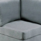 Fauteuil d'angle modulaire Remy 81 cm, chenille gris clair, bois massif