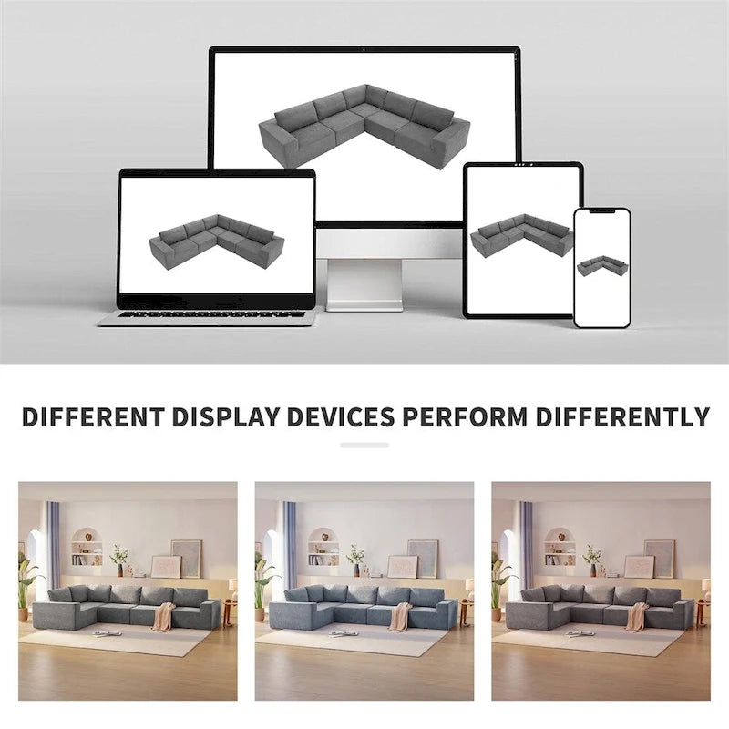 Canapé d'angle modulable en forme de L, ensemble canapé de sol, meubles rembourrés