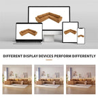 Canapé d'angle modulable en forme de L, ensemble canapé de sol, meubles rembourrés