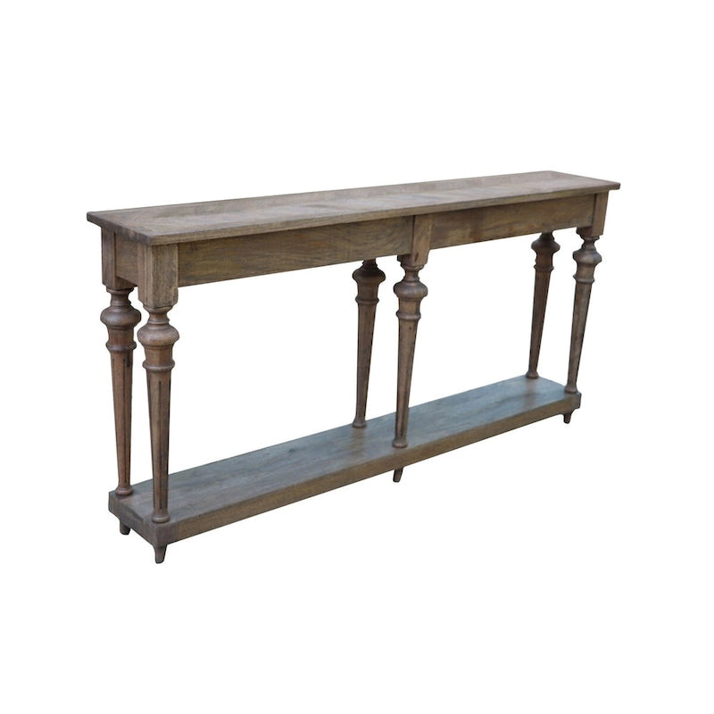 Arin 72-inch Traditional Turned Leg Console Table, Mango Hardwood