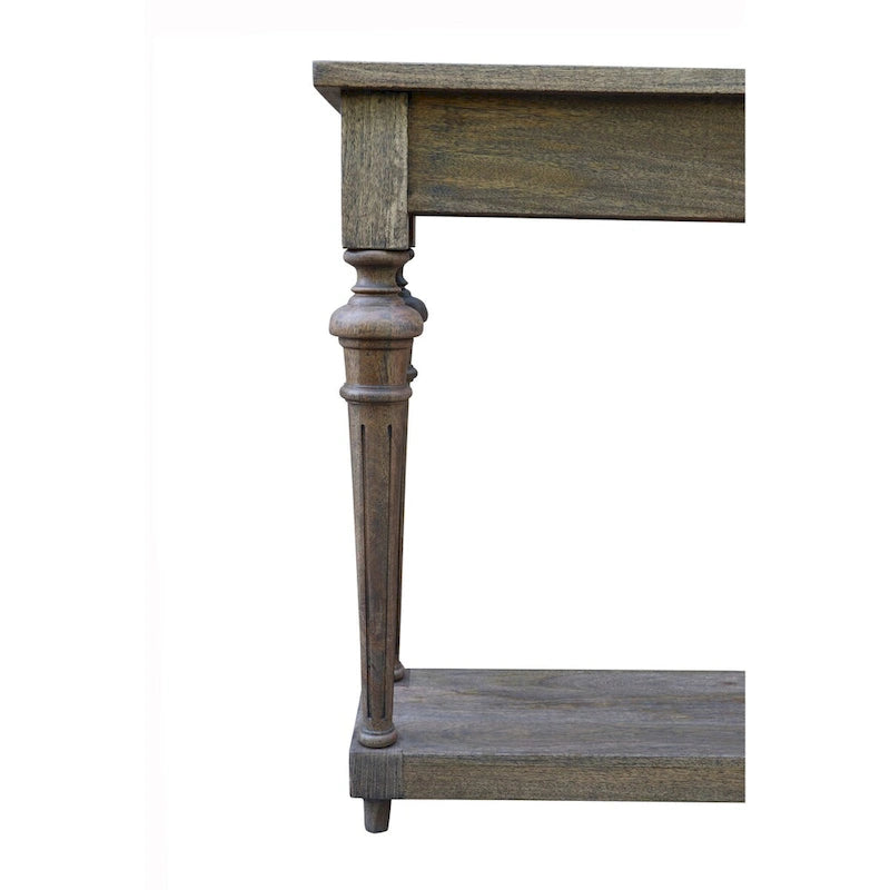Console traditionnelle Arin de 183 cm (72 pouces) à pieds tournés, en bois de manguier