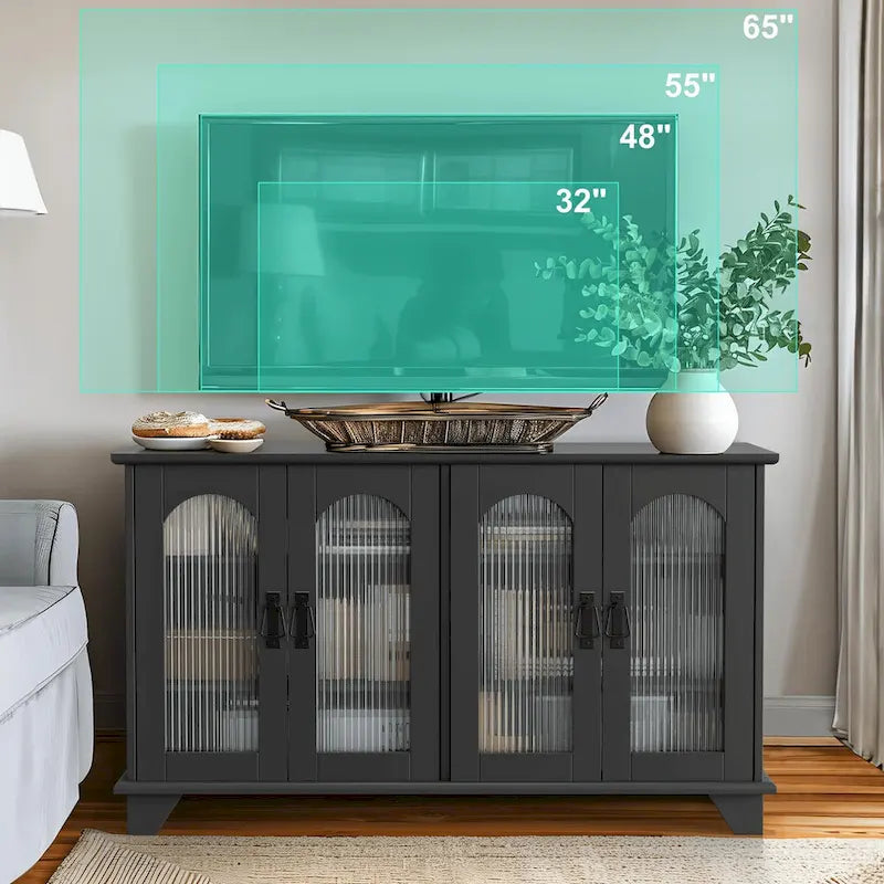 Meuble TV avec rangement pour téléviseurs jusqu'à 45 pouces - 45 x 26 x 16 pouces