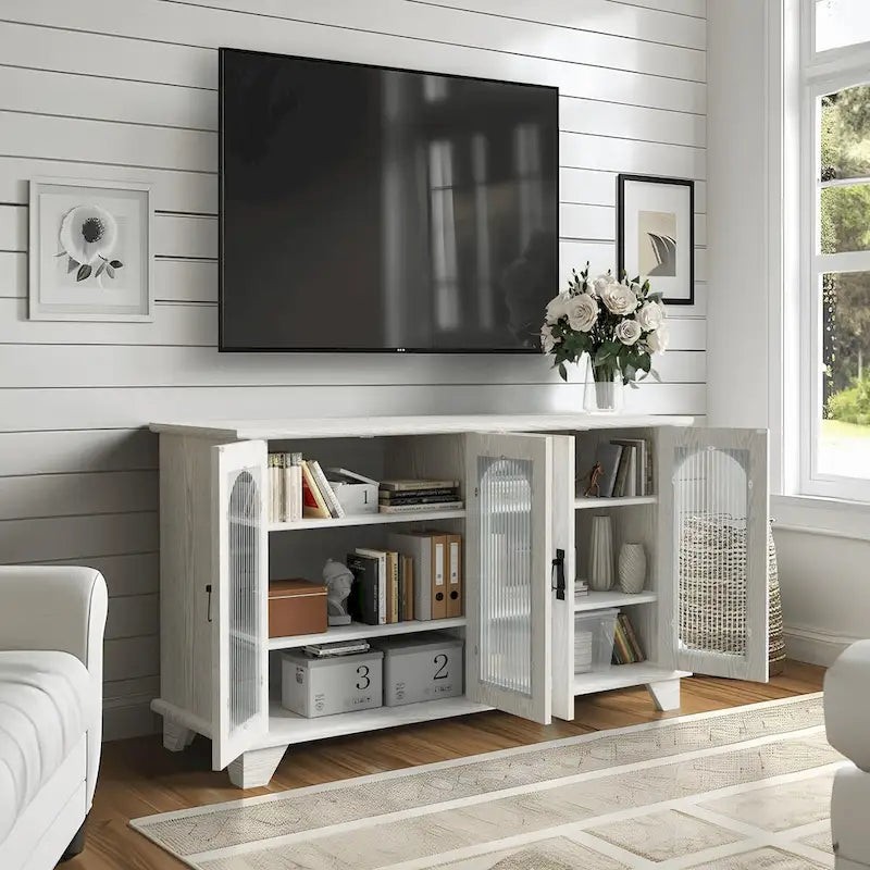 Meuble TV avec rangement pour téléviseurs jusqu'à 45 pouces - 45 x 26 x 16 pouces