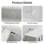 Meuble TV avec rangement pour téléviseurs jusqu'à 45 pouces - 45 x 26 x 16 pouces